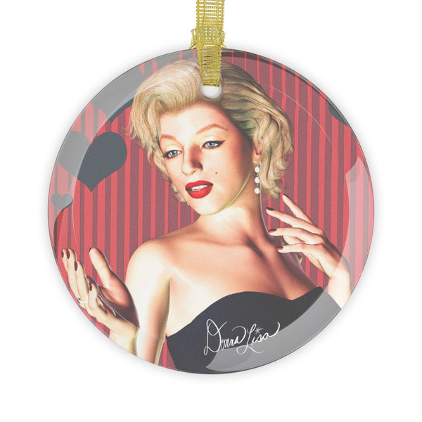 Classic Love Marilyn Art Glass Ornament by Artist Donna Lisa