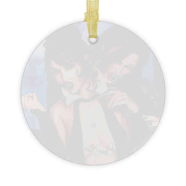 Vampire Desire Art Glass Ornament by Artist Donna Lisa