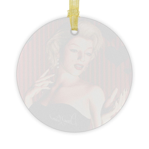 Classic Love Marilyn Art Glass Ornament by Artist Donna Lisa