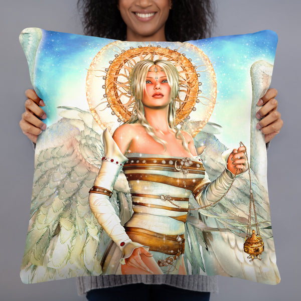 Heavenly Angel Art Throw Pillow by Artist Donna Lisa