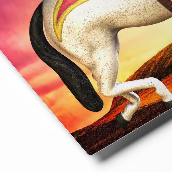 Carousel Dreams Glossy Metal Specialty Art Print by Artist Donna Lisa 12" x 12"