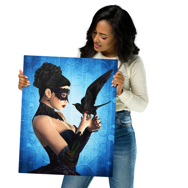 Dance of the Raven Glossy Metal Specialty Art Print by Artist Donna Lisa