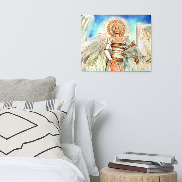 Heavenly Angel Glossy Metal Specialty Art Print by Artist Donna Lisa