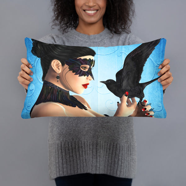 Dance of the Raven Throw Pillow - by Artist Donna Lisa
