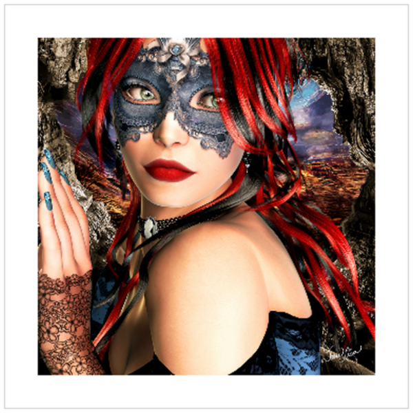 Valencia Masquerade Fine Art Print by Artist Donna Lisa