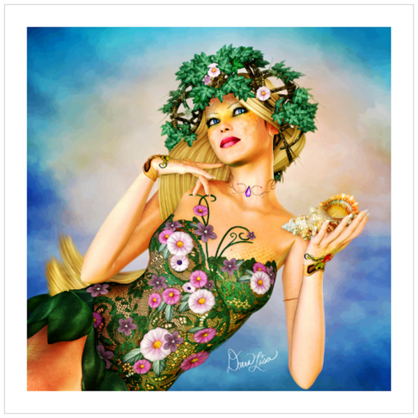 Sereia Mermaid Fine Art Print by Artist Donna Lisa