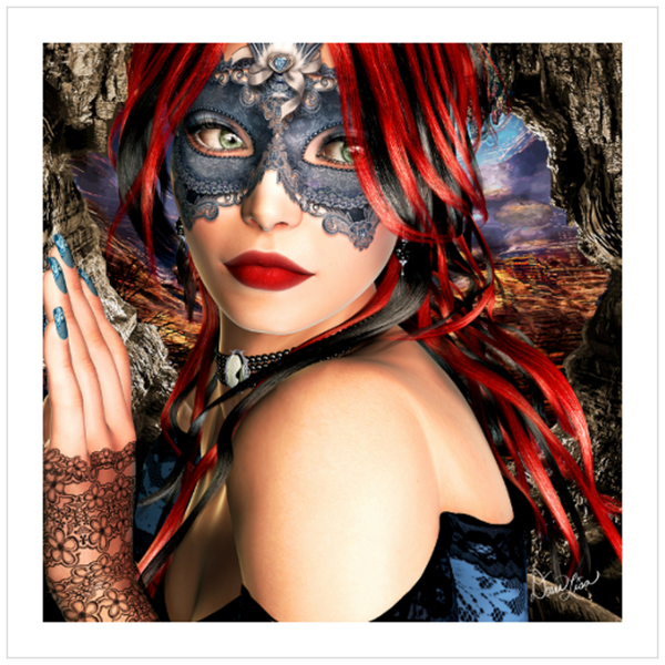 Valencia Masquerade Fine Art Print by Artist Donna Lisa