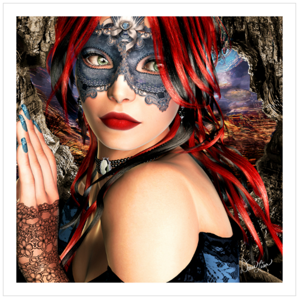 Valencia Masquerade Fine Art Print by Artist Donna Lisa