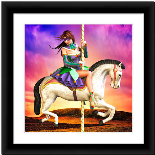 Carousel Dreams Ballerina Fine Art Print