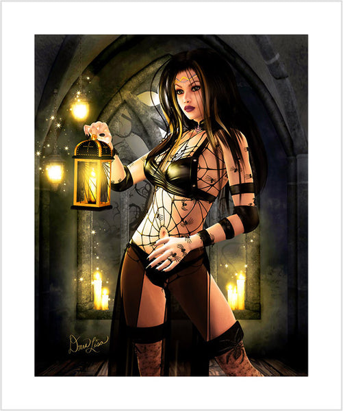 Black Widow Fine Art Print by Artist Donna Lisa