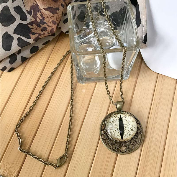 Dragon's Eye - Magical Stars - Antique Bronze Talisman Amulet