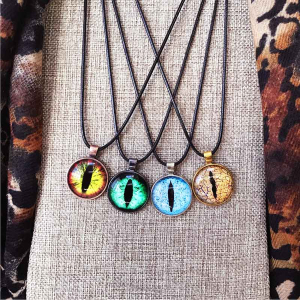 Dragon's Eye Protection Amulet Pendants Black Cord Necklaces II