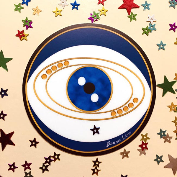 Evil Eye Sticker 3x3 Die Cut - Donna Lisa Art