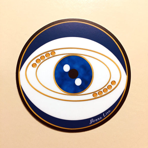Evil Eye Sticker 3x3 Die Cut - Donna Lisa Art