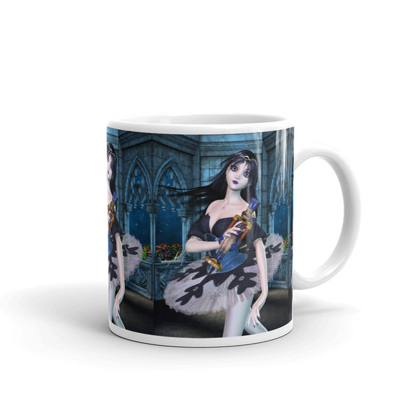 Gothic Nutcracker Ballerina Art Mug by Donna Lisa Art