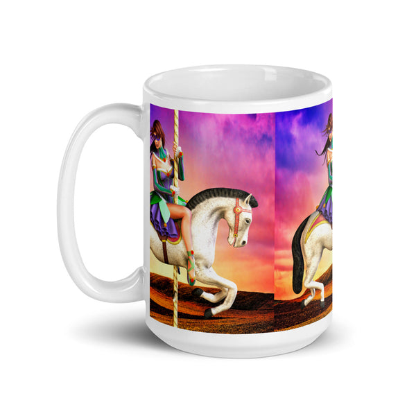Carousel Dreams Ballerina Art Mug by Donna Lisa