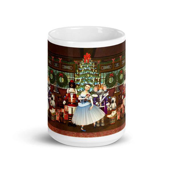 Nutcracker Finale Ballerina, Mouse King Art Mug by Artist Donna Lisa