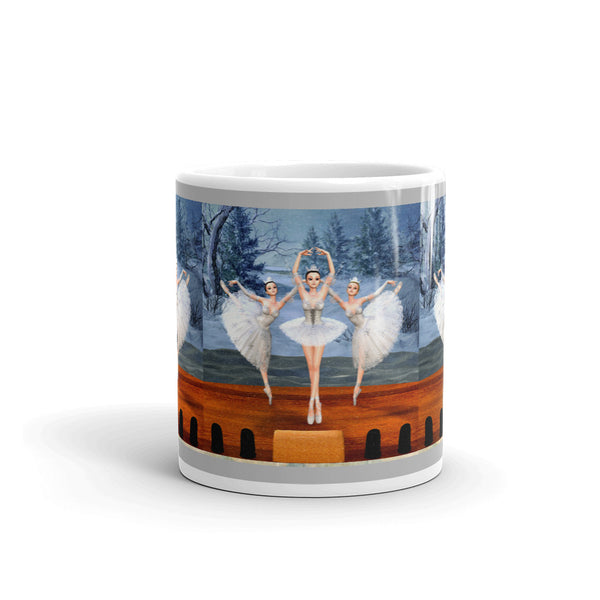 Land of Snow Ballerinas Art Mug by Donna Lisa