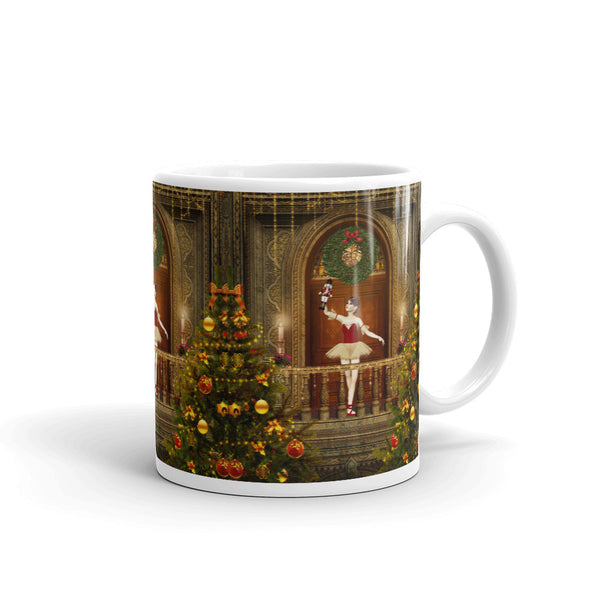 Dancing Ballerina and Nutcracker Art Mug by Donna Lisa Art