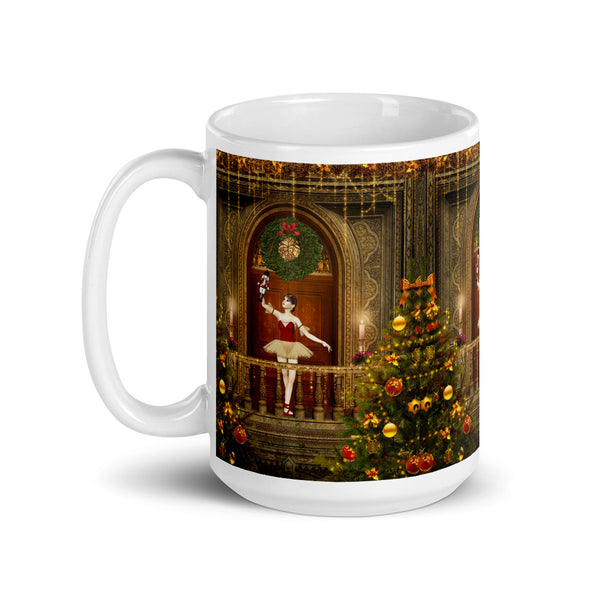 Dancing Ballerina and Nutcracker Art Mug by Donna Lisa Art