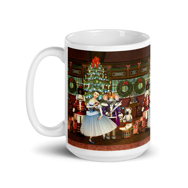 Nutcracker Finale Ballerina, Mouse King Art Mug by Artist Donna Lisa