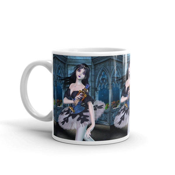 Gothic Nutcracker Ballerina Art Mug by Donna Lisa Art