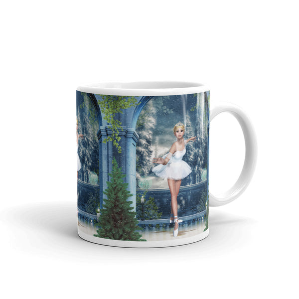 Snow Princess Ballerina Art Mug by Donna Lisa