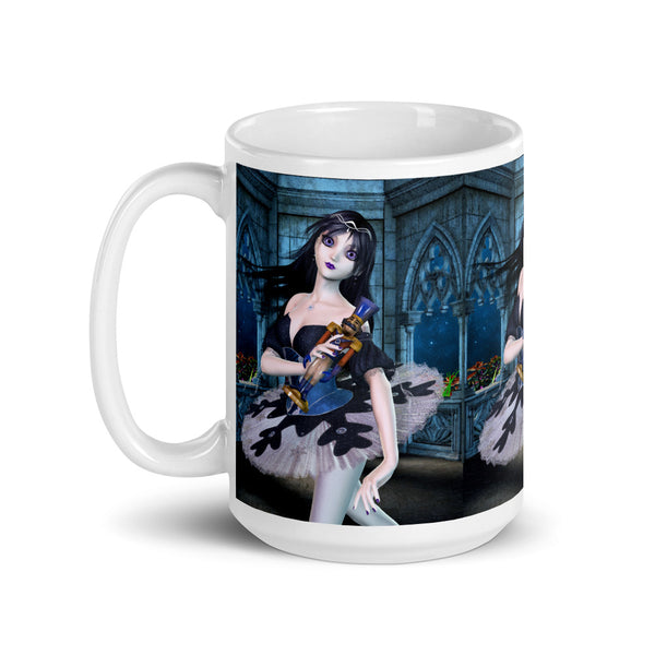 Gothic Nutcracker Ballerina Art Mug by Donna Lisa Art