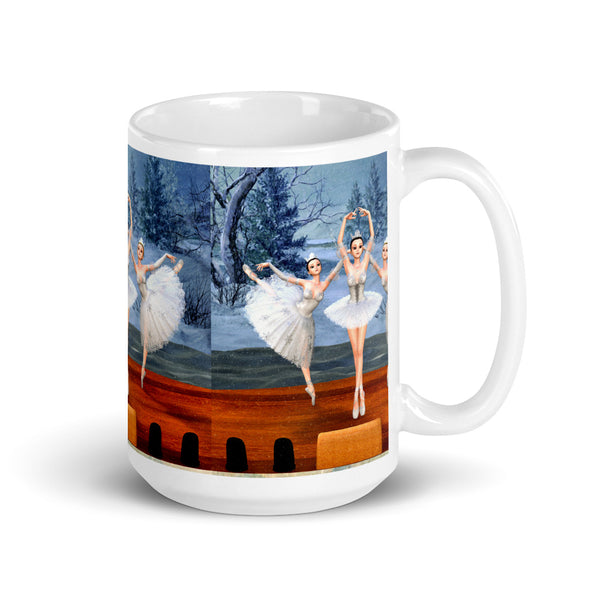 Land of Snow Ballerinas Art Mug by Donna Lisa