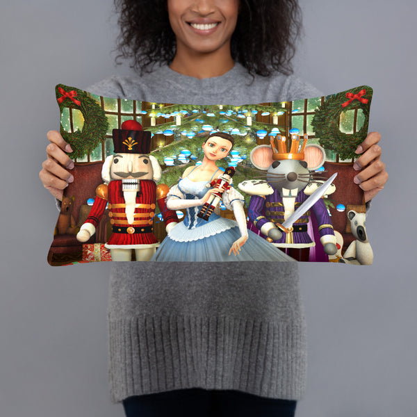 Throw Pillow - Nutcracker Finale Ballerina - Art by Donna Lisa