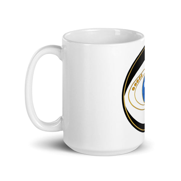 Black Evil Eye Mug Art by Donna Lisa