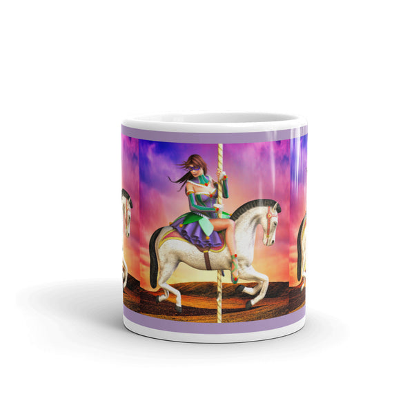 Carousel Dreams Ballerina Art Mug by Donna Lisa