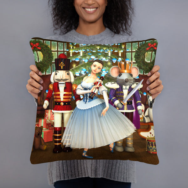 Throw Pillow - Nutcracker Finale Ballerina - Art by Donna Lisa