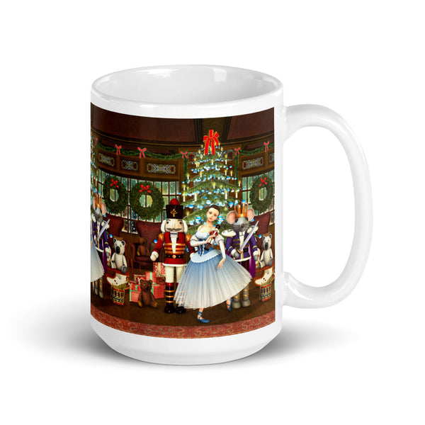 Nutcracker Finale Ballerina, Mouse King Art Mug by Artist Donna Lisa