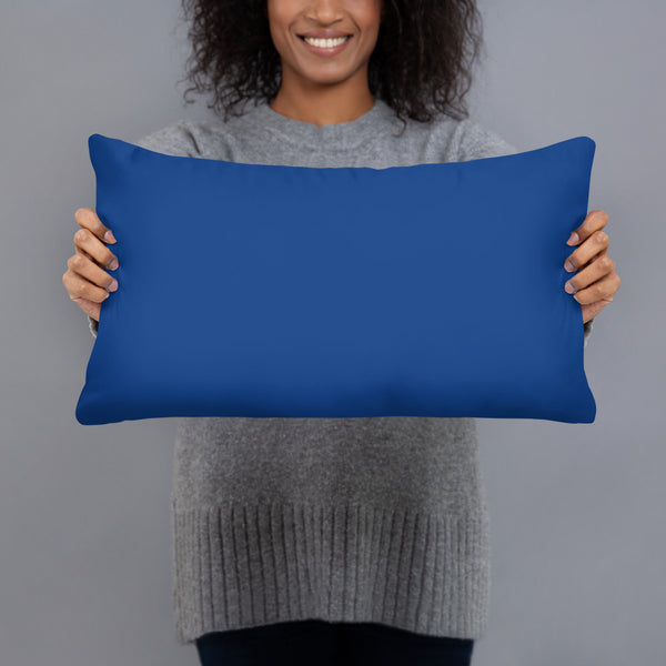 Blue Evil Eye Throw Pillow Art by Donna Lisa