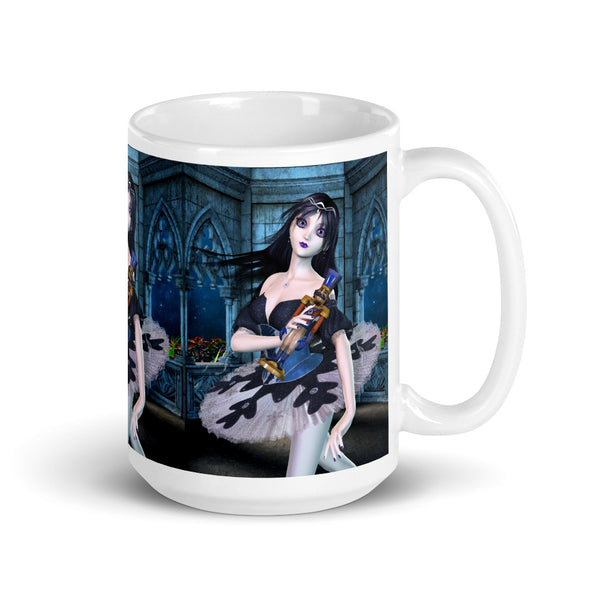 Gothic Nutcracker Ballerina Art Mug by Donna Lisa Art