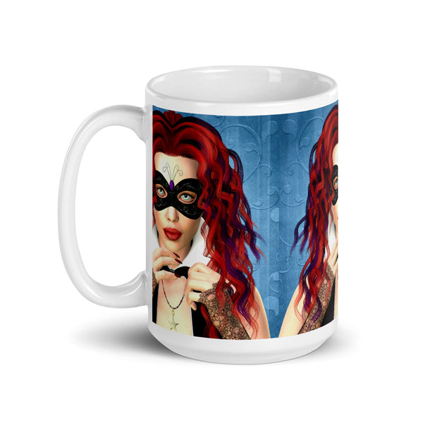 Masquerade Art Mug by Donna Lisa
