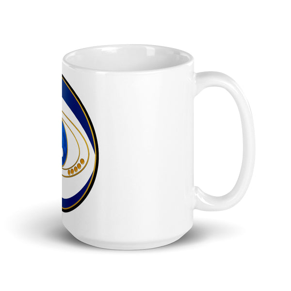 Blue Evil Eye Good Luck Art Mug by Donna Lisa