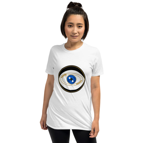 Black Evil Eye Protection Symbol S/S Unisex T-Shirt - Art by Donna Lisa
