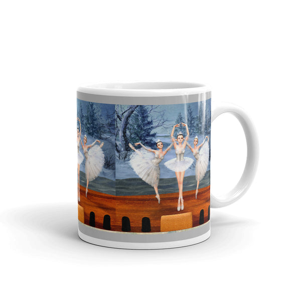 Land of Snow Ballerinas Art Mug by Donna Lisa