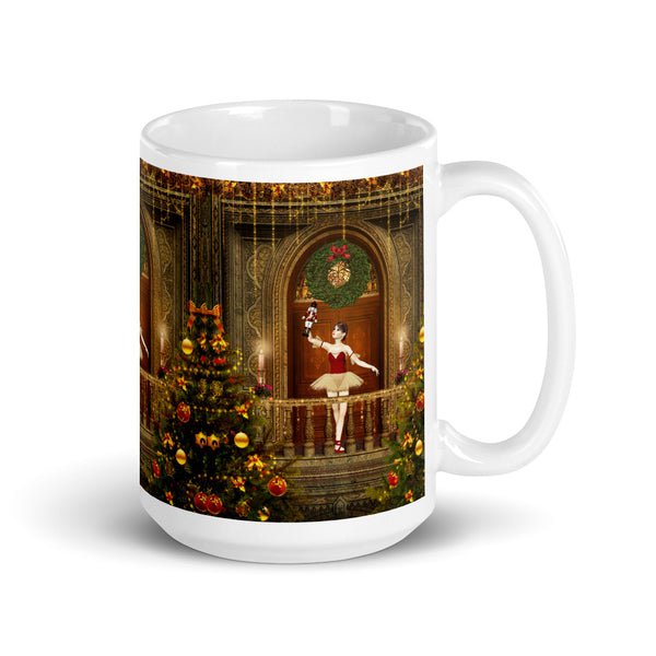 Dancing Ballerina and Nutcracker Art Mug by Donna Lisa Art