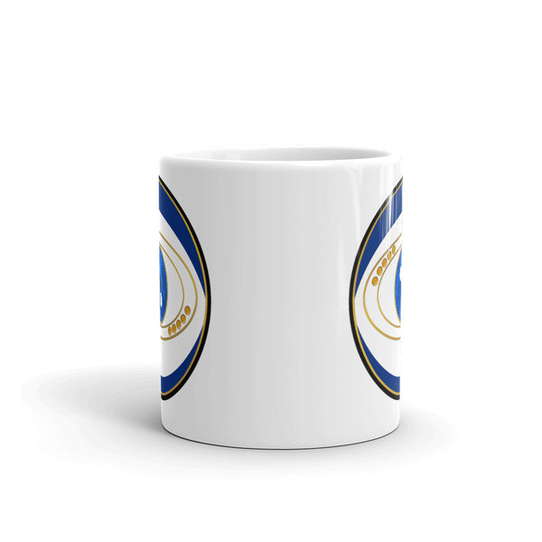 Blue Evil Eye Good Luck Art Mug by Donna Lisa