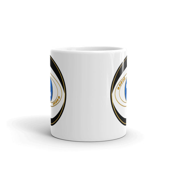 Black Evil Eye Mug Art by Donna Lisa