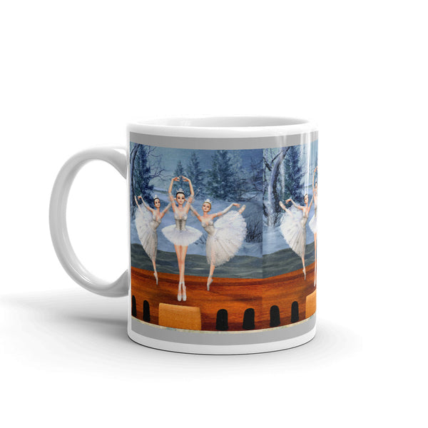 Land of Snow Ballerinas Art Mug by Donna Lisa