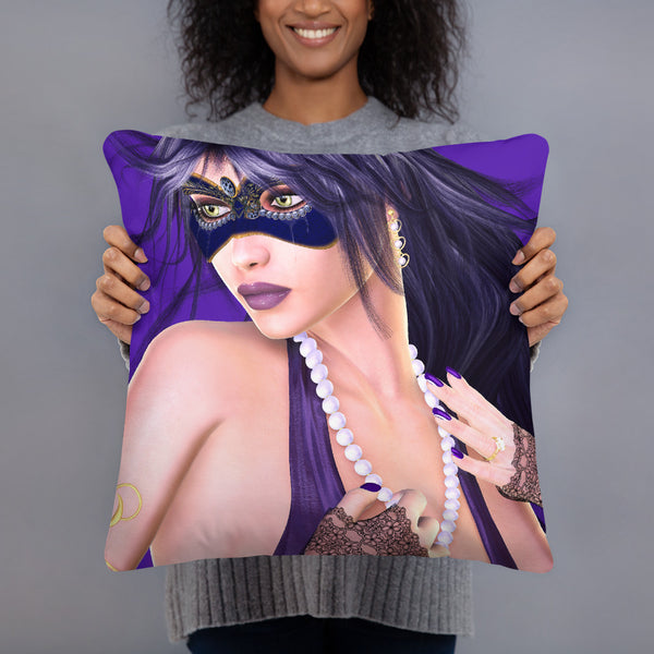 Purple Tears Throw Pillow - Art By Donna Lisa - Donna Lisa Art