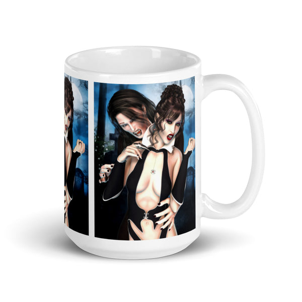 Vampire Desire - Vampire Art Mug - Art by Artist Donna Lisa