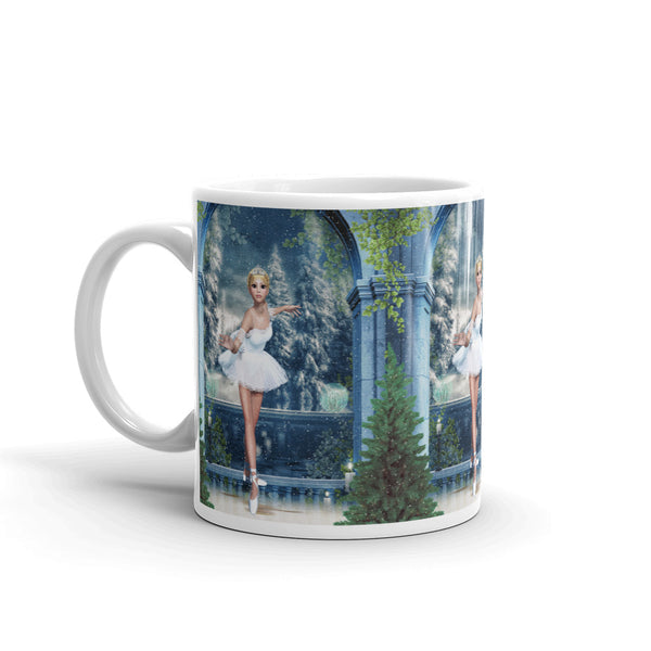 Snow Princess Ballerina Art Mug by Donna Lisa
