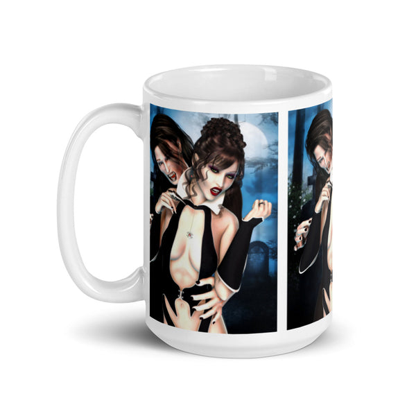 Vampire Desire - Vampire Art Mug - Art by Artist Donna Lisa