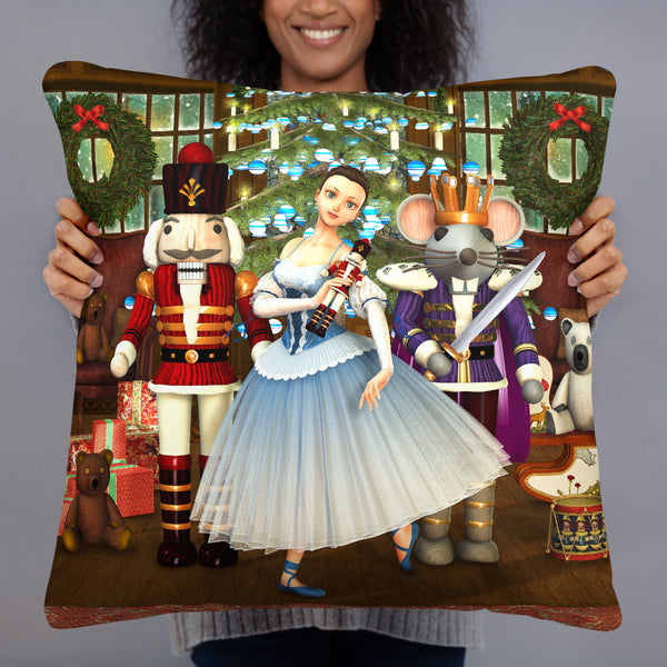 Throw Pillow - Nutcracker Finale Ballerina - Art by Donna Lisa
