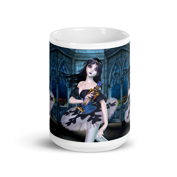 Gothic Nutcracker Ballerina Art Mug by Donna Lisa Art